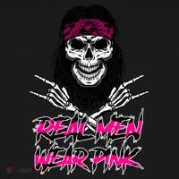 Real Men Wear Pink Breast Cancer Awareness Skull Visor thumb 3