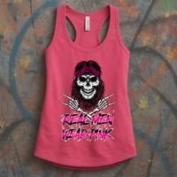 Real Men Wear Pink Breast Cancer Awareness Skull Women's Tank Top thumb 3