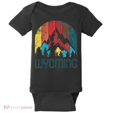 Retro Wyoming Baby Bodysuit