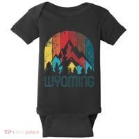 Retro Wyoming Baby Bodysuit thumb 0