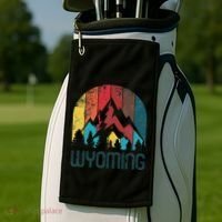 Retro Wyoming Golf Towel thumb 2
