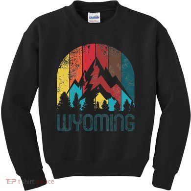 Retro Wyoming Kids Sweatshirt
