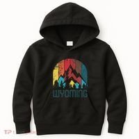 Retro Wyoming Kids Hoodie thumb 0