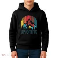 Retro Wyoming Kids Hoodie thumb 4