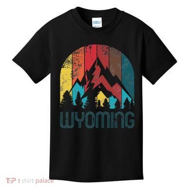 Retro Wyoming Kids T-Shirt