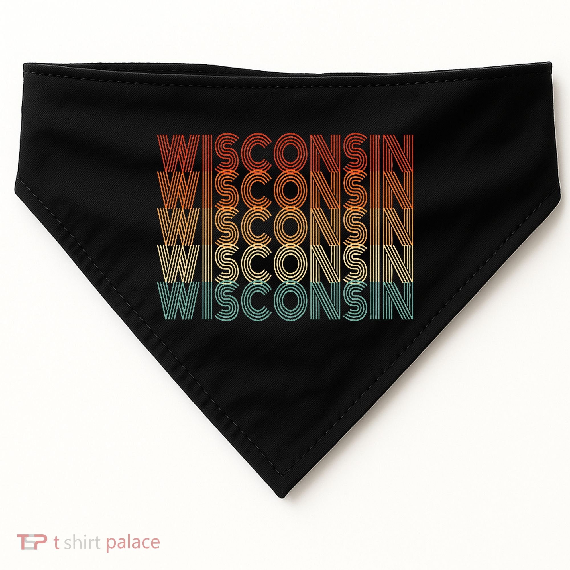 Retro Wisconsin USA-Made Doggie Bandana
