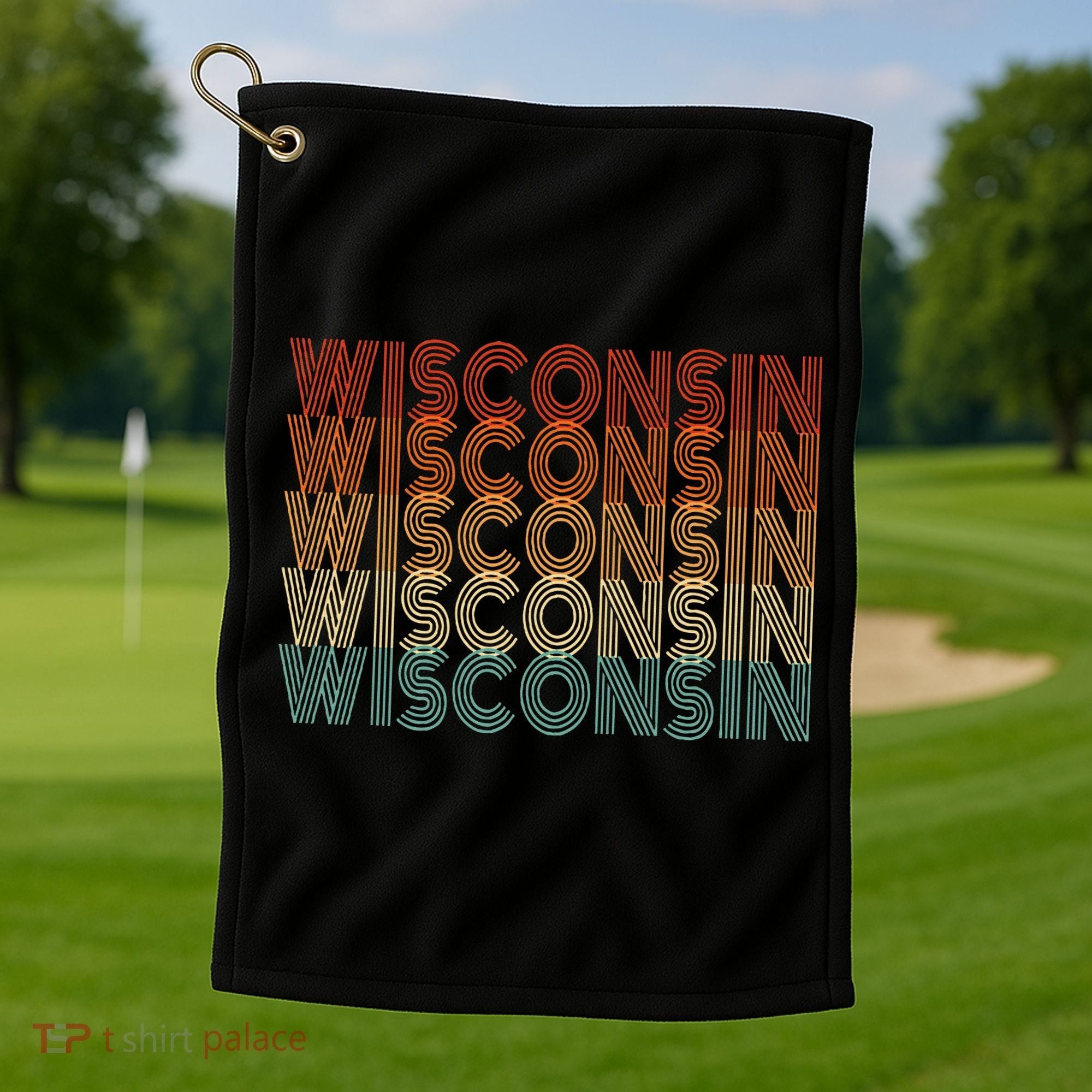 Retro Wisconsin Golf Towel