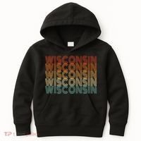 Retro Wisconsin Kids Hoodie thumb 0