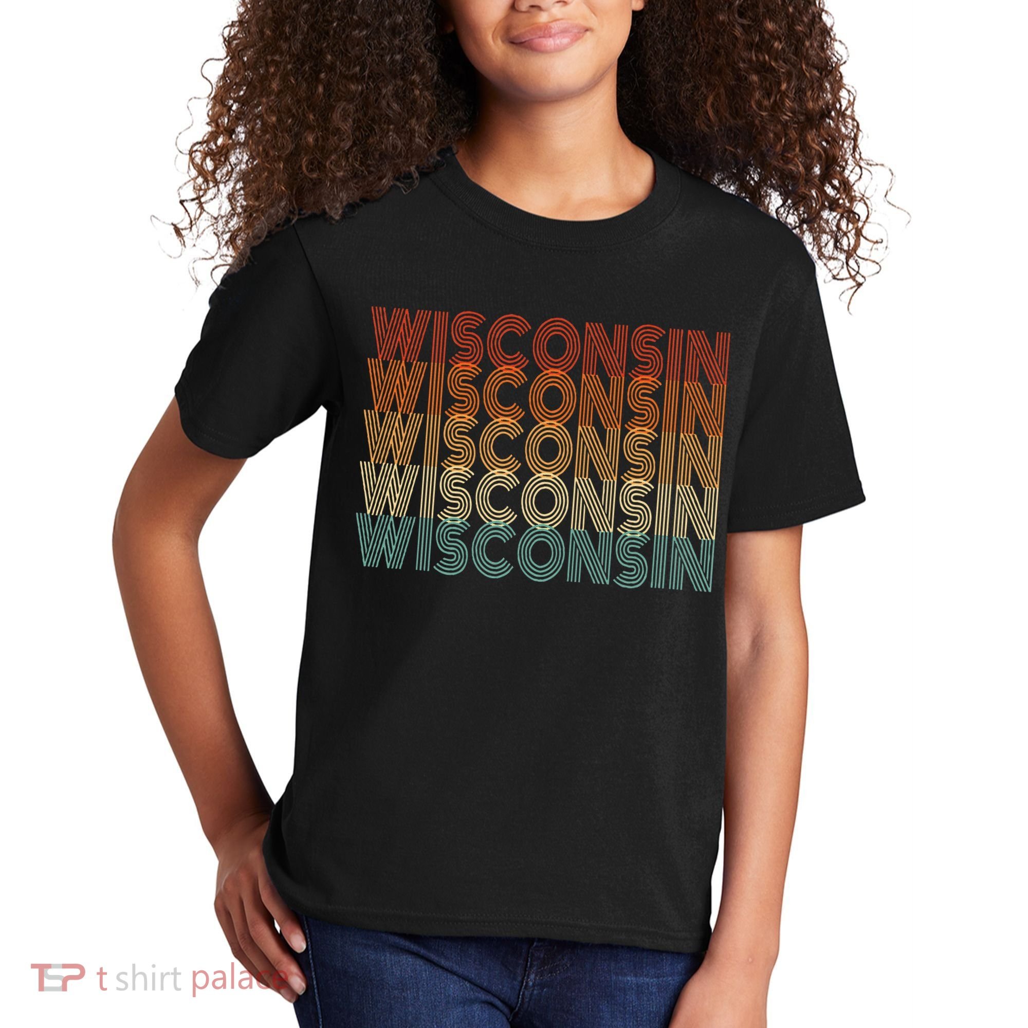 Retro Wisconsin Kids T-Shirt