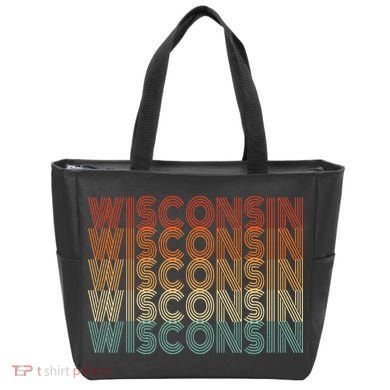 Retro Wisconsin Tote Bag