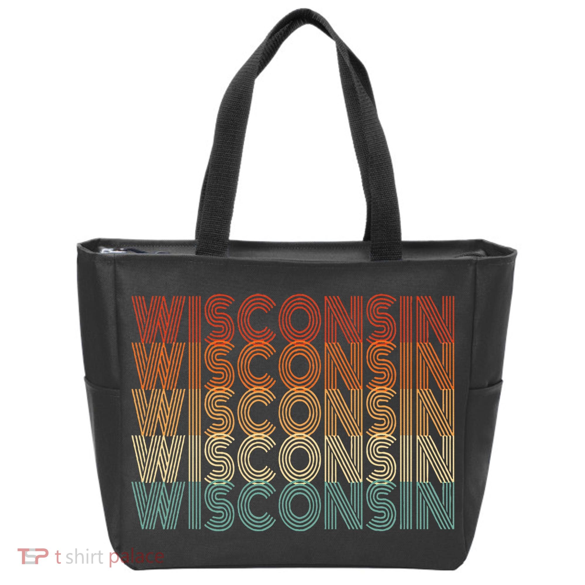 Retro Wisconsin Tote Bag