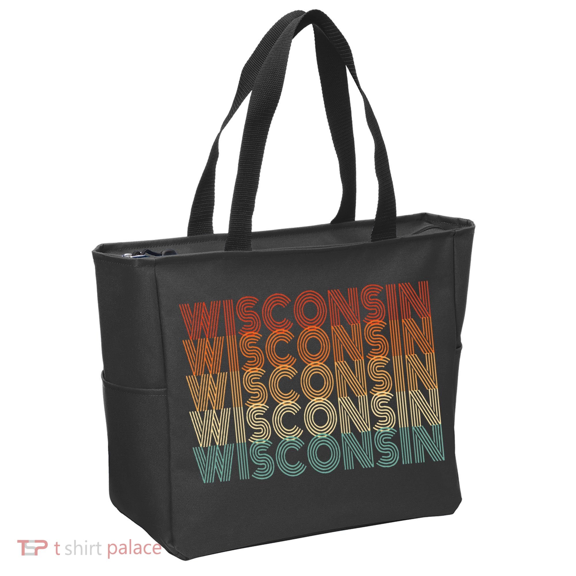 Retro Wisconsin Tote Bag