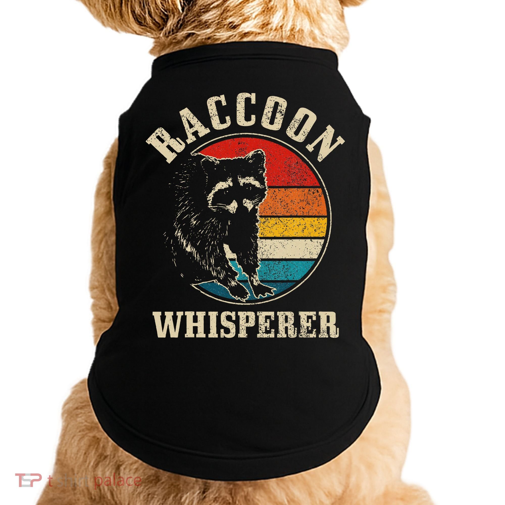 Raccoon Whisperer Retro Raccoon S.T.R.E.Et Cat Doggie Tank