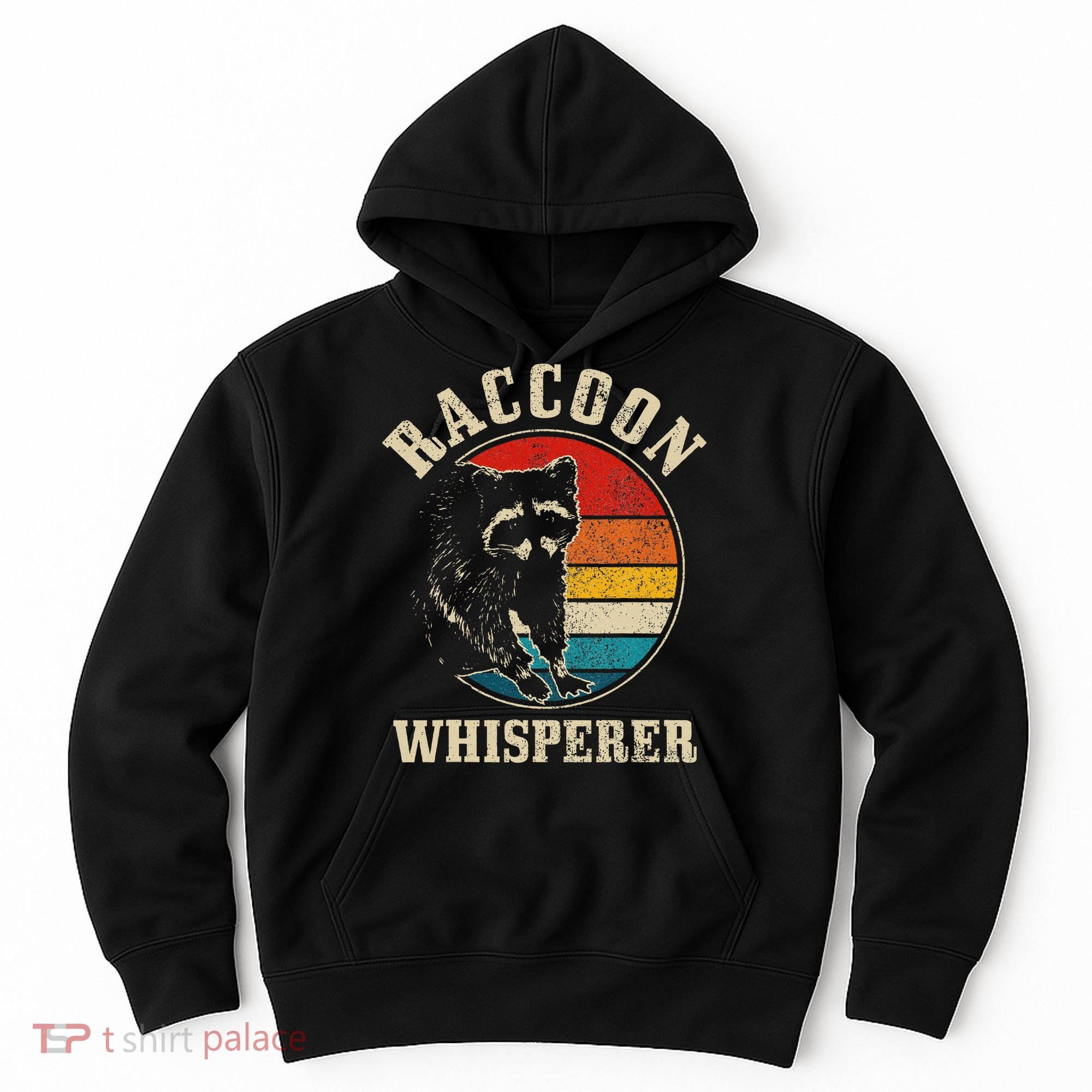 Raccoon Whisperer Retro Raccoon S.T.R.E.Et Cat Hoodie