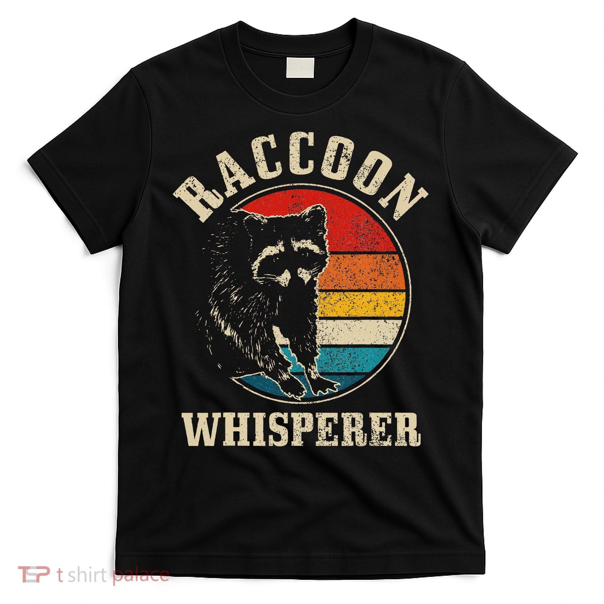 Raccoon Whisperer Retro Raccoon S.T.R.E.Et Cat T-Shirt