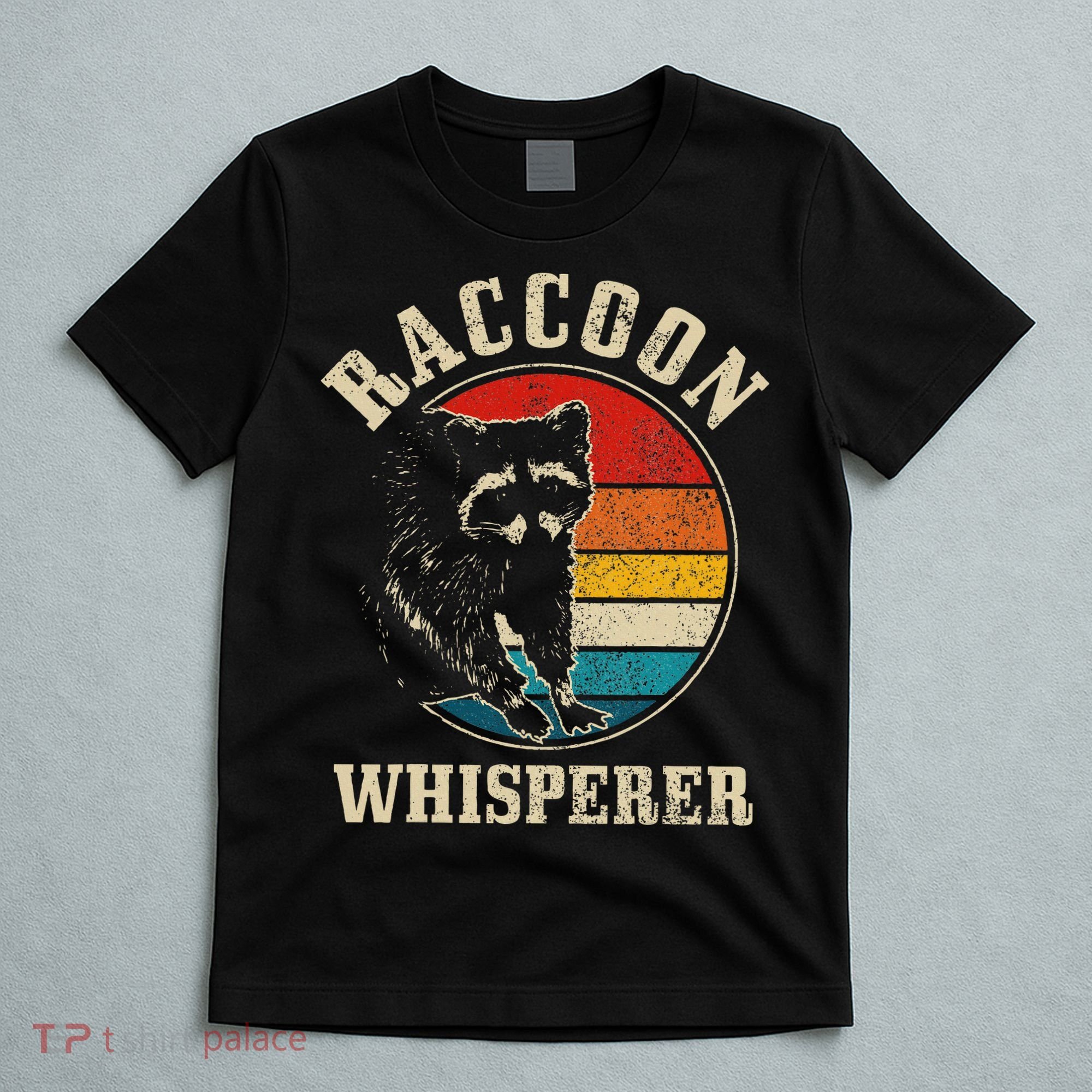 Raccoon Whisperer Retro Raccoon S.T.R.E.Et Cat T-Shirt