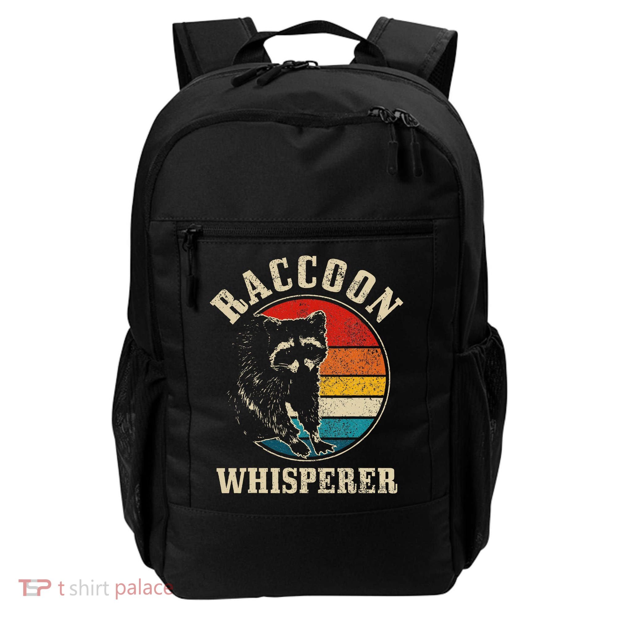 Raccoon Whisperer Retro Raccoon S.T.R.E.Et Cat Backpack