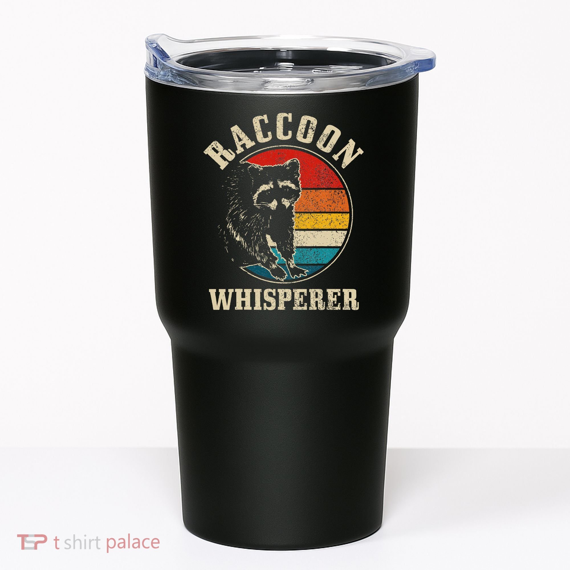 Raccoon Whisperer Retro Raccoon S.T.R.E.Et Cat Tumbler