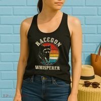Raccoon Whisperer Retro Raccoon S.T.R.E.Et Cat Women's Tank Top thumb 2