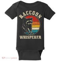 Raccoon Whisperer Retro Raccoon S.T.R.E.Et Cat Baby Bodysuit thumb 0