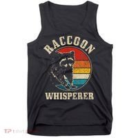 Raccoon Whisperer Retro Raccoon S.T.R.E.Et Cat Tank Top thumb 0
