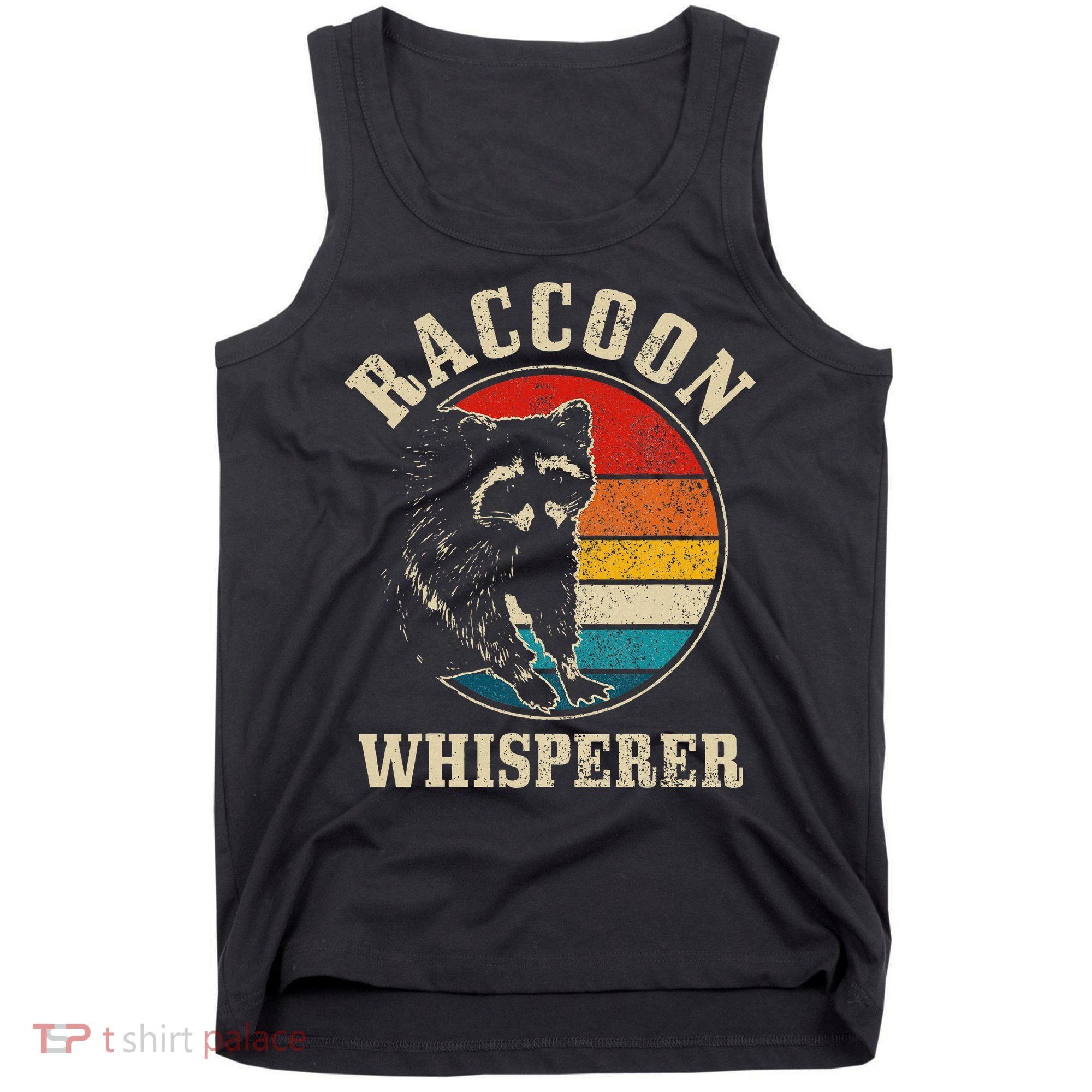 Raccoon Whisperer Retro Raccoon S.T.R.E.Et Cat Tank Top