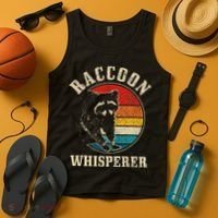 Raccoon Whisperer Retro Raccoon S.T.R.E.Et Cat Tank Top thumb 4