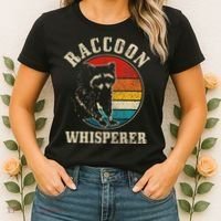 Raccoon Whisperer Retro Raccoon S.T.R.E.Et Cat Women's T-Shirt thumb 2