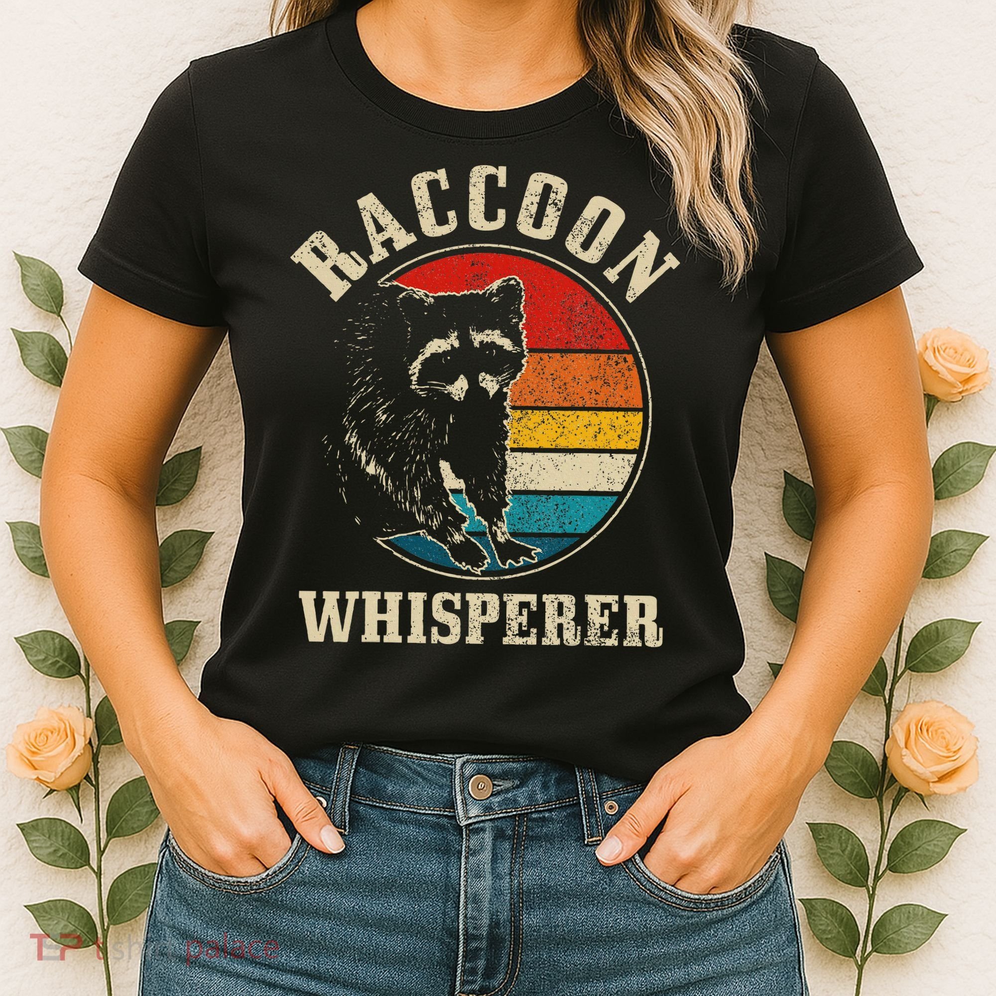 Raccoon Whisperer Retro Raccoon S.T.R.E.Et Cat Women's T-Shirt