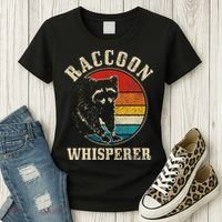 Raccoon Whisperer Retro Raccoon S.T.R.E.Et Cat Women's T-Shirt thumb 3