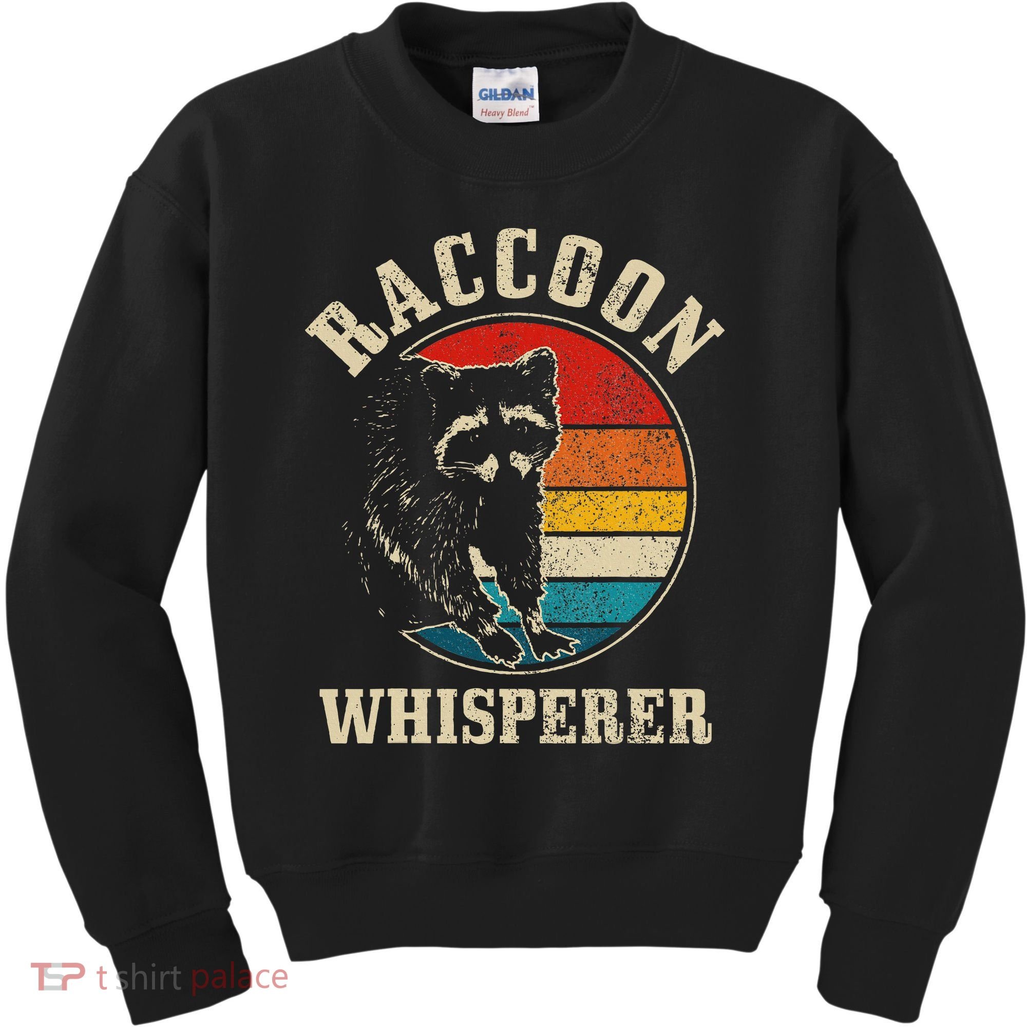 Raccoon Whisperer Retro Raccoon S.T.R.E.Et Cat Kids Sweatshirt