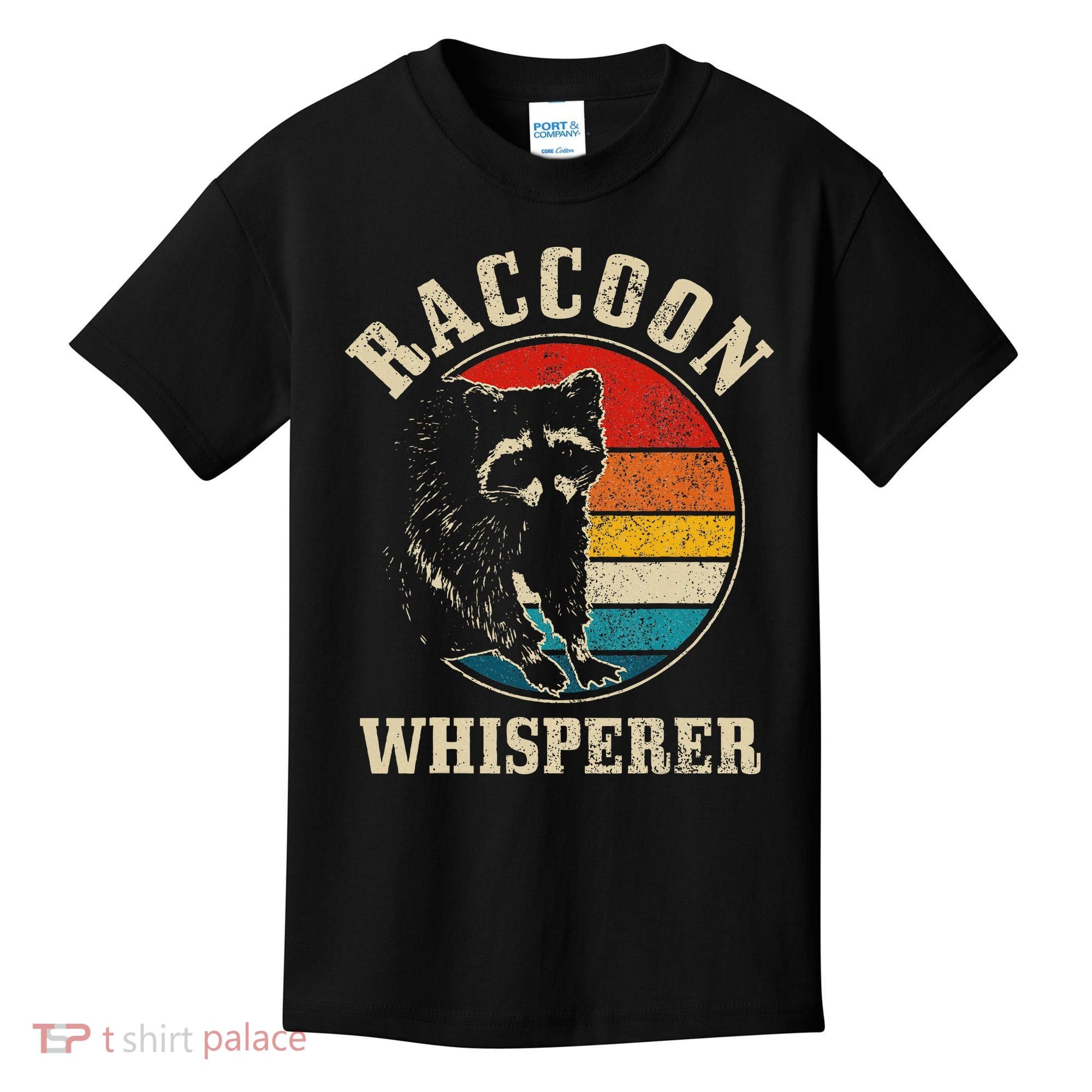 Raccoon Whisperer Retro Raccoon S.T.R.E.Et Cat Kids T-Shirt