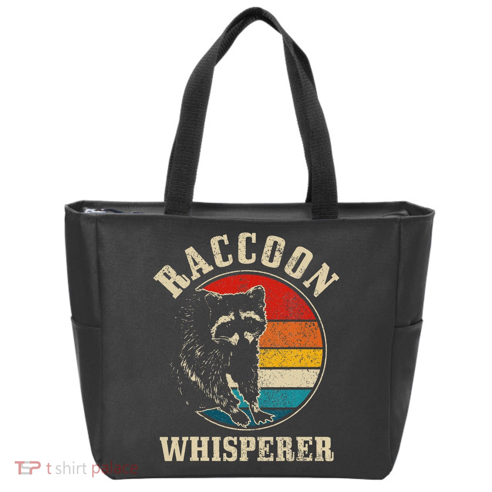 Raccoon Whisperer Retro Raccoon S.T.R.E.Et Cat Tote Bag