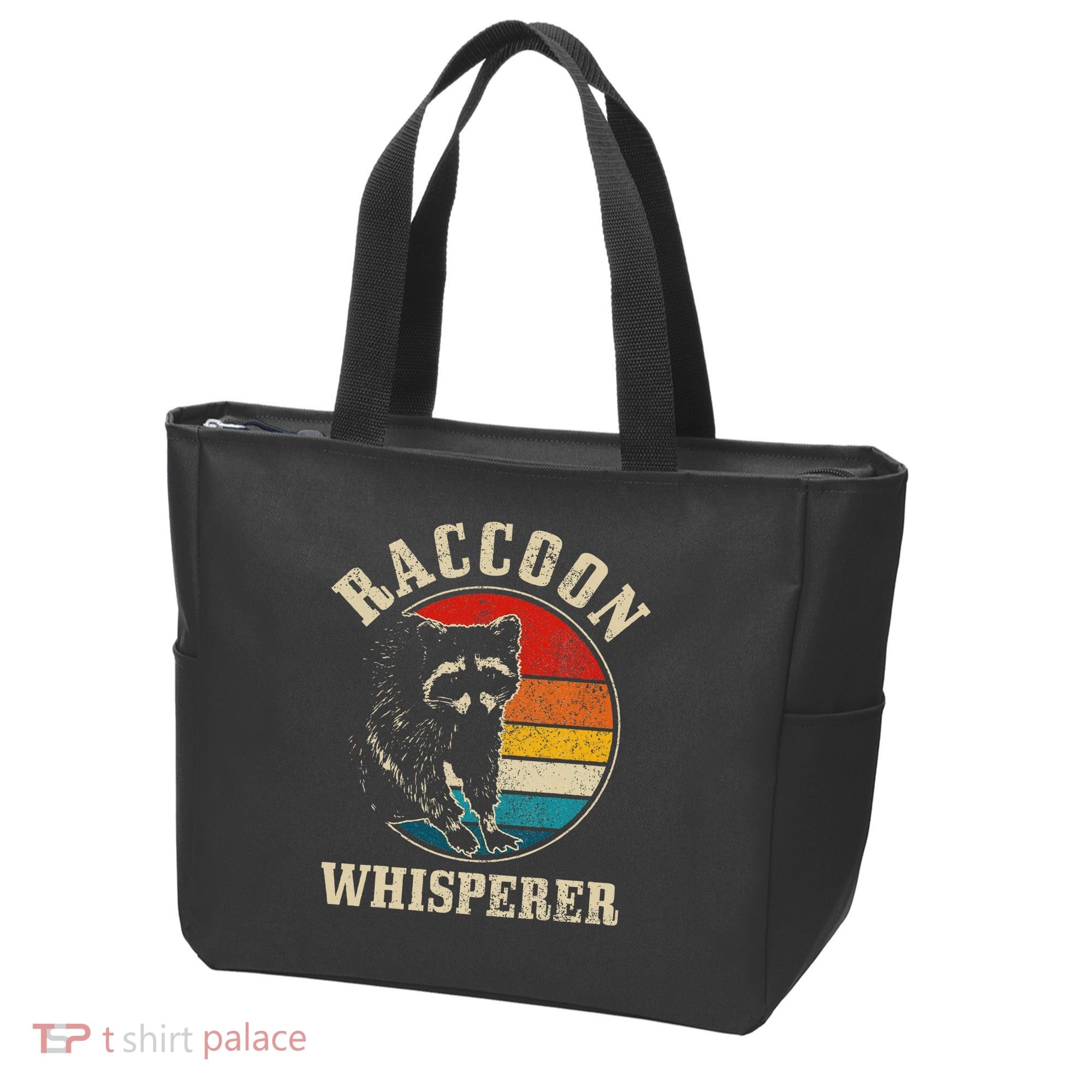 Raccoon Whisperer Retro Raccoon S.T.R.E.Et Cat Tote Bag