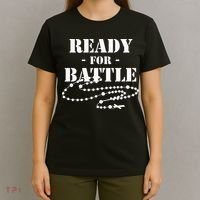 Rosary Warrior Ready For Battle Of Lepanto Rosaries Catholic T-Shirt thumb 4