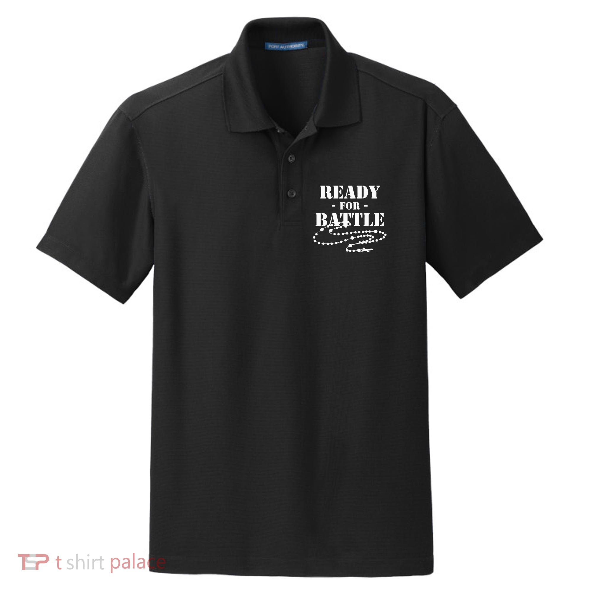 Rosary Warrior Ready For Battle Of Lepanto Rosaries Catholic Dry Zone Grid Polo