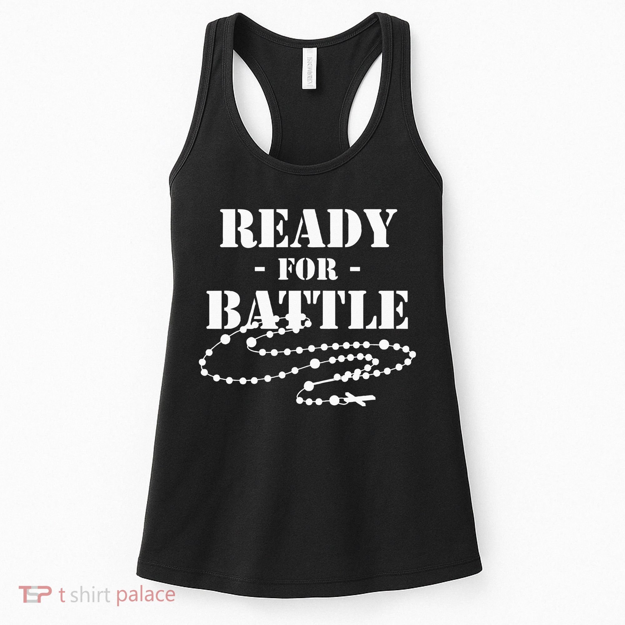Rosary Warrior Ready For Battle Of Lepanto Rosaries Catholic Women's Tank Top