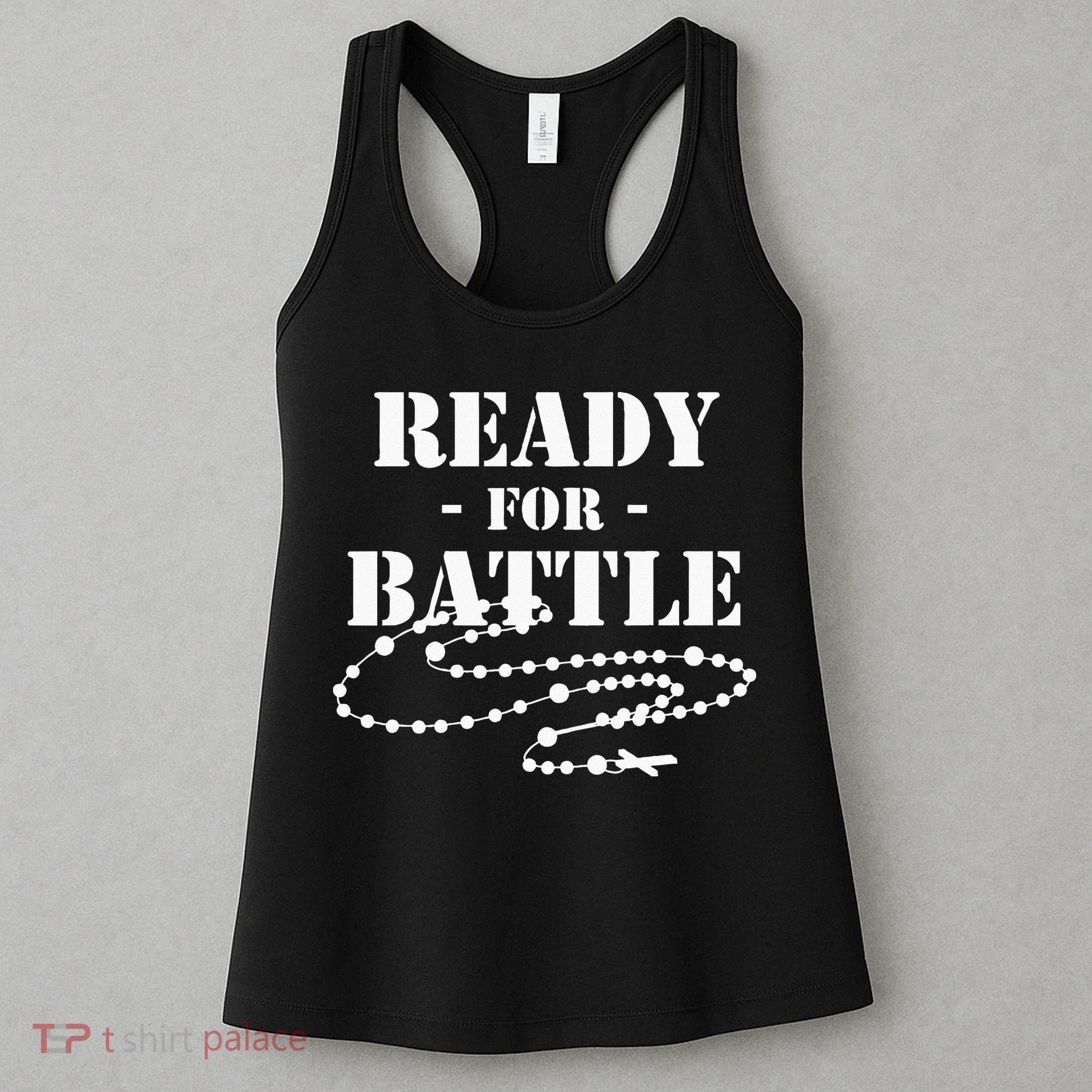 Rosary Warrior Ready For Battle Of Lepanto Rosaries Catholic Women's Tank Top