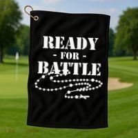 Rosary Warrior Ready For Battle Of Lepanto Rosaries Catholic Golf Towel thumb 1