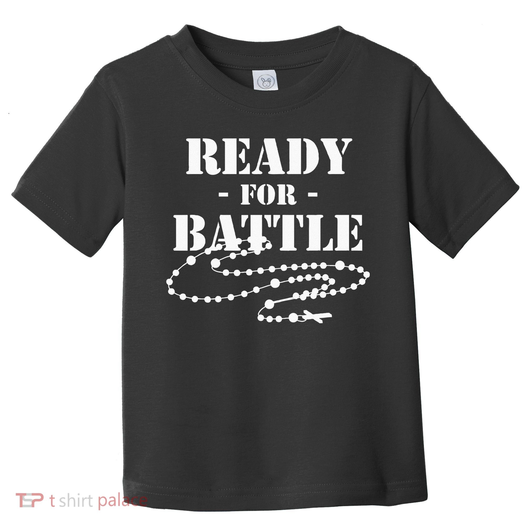 Rosary Warrior Ready For Battle Of Lepanto Rosaries Catholic Toddler T-Shirt