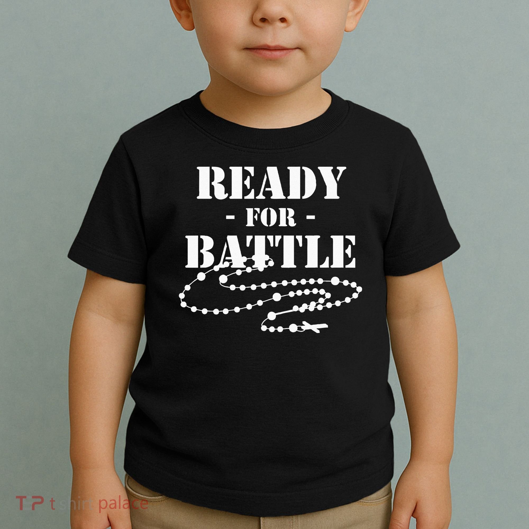 Rosary Warrior Ready For Battle Of Lepanto Rosaries Catholic Toddler T-Shirt