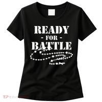 Rosary Warrior Ready For Battle Of Lepanto Rosaries Catholic Women's T-Shirt thumb 0