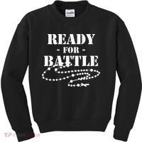 Rosary Warrior Ready For Battle Of Lepanto Rosaries Catholic Kids Sweatshirt thumb 0