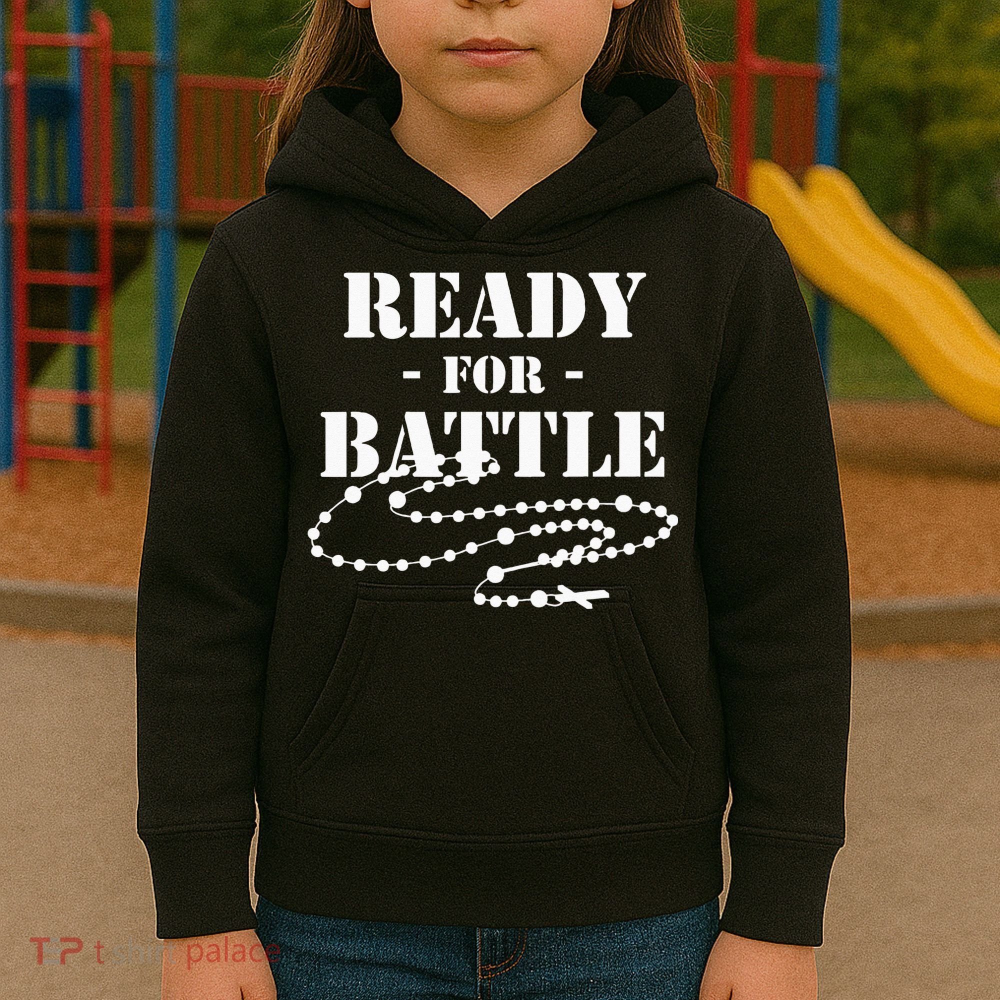 Rosary Warrior Ready For Battle Of Lepanto Rosaries Catholic Kids Hoodie