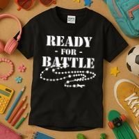 Rosary Warrior Ready For Battle Of Lepanto Rosaries Catholic Kids T-Shirt thumb 3