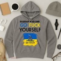 Russian War Ship Go Fuck Yourself Ukraine Hoodie thumb 3