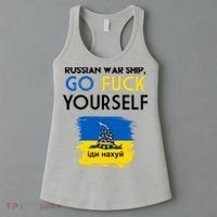 Russian War Ship Go Fuck Yourself Ukraine Women's Tank Top thumb 3