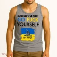 Russian War Ship Go Fuck Yourself Ukraine Tank Top thumb 3