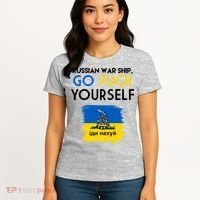 Russian War Ship Go Fuck Yourself Ukraine Women's T-Shirt thumb 4
