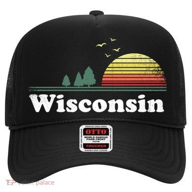 Retro Wisconsin State Park Wi Home Design Cute Gift Hat